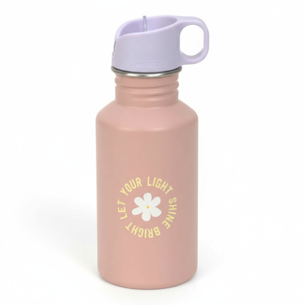 Bidon ze stali nierdzewnej z ustnikiem i uchwytem 500 ml Pattern Party rose & lilac / Lassig