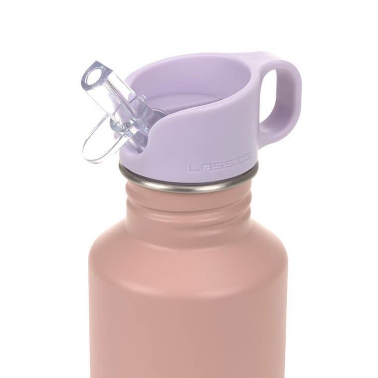 Bidon ze stali nierdzewnej z ustnikiem i uchwytem 500 ml Pattern Party rose & lilac / Lassig