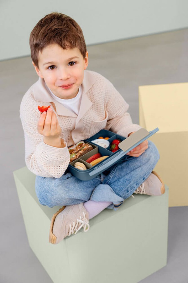 Lunchbox Bento z przegródkami Pattern Party blue & green / Lassig