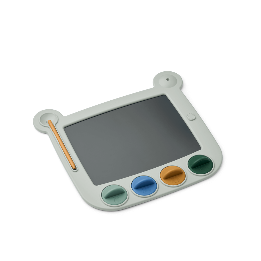 Magiczna tablica do rysowania Venzora z pieczątkami - dove blue multi mix / Liewood