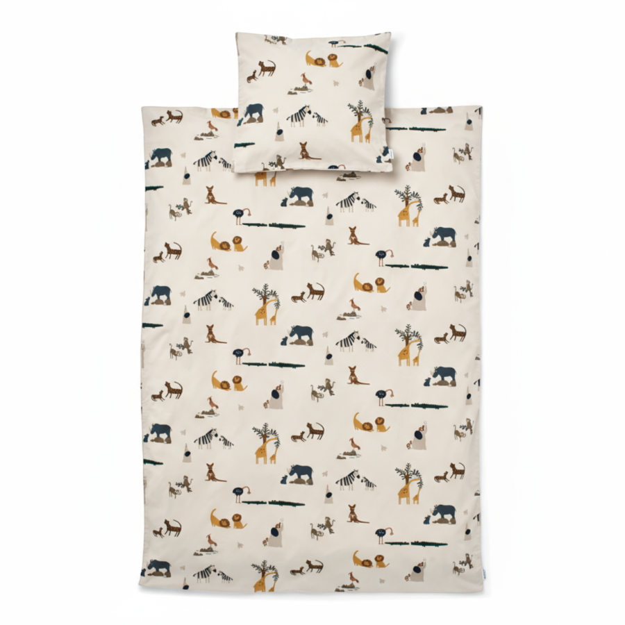 Komplet pościeli dziecięcej Ingeborg 100×140 cm - all together, sandy / Liewood