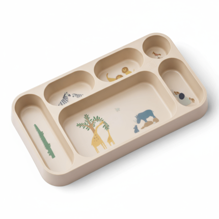 Talerz z przegródkami Mosu - all together, sandy / Liewood
