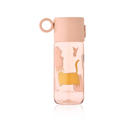 Butelka tritanowa Clemence, 350 ml - cats and dogs, sandy / Liewood