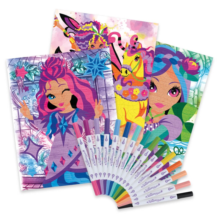 Kreatywna kolorowanka z flamastrami Mystery 7+ / Nebulous Stars