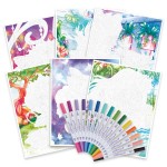 Kreatywna kolorowanka z flamastrami Mystery 7+ / Nebulous Stars