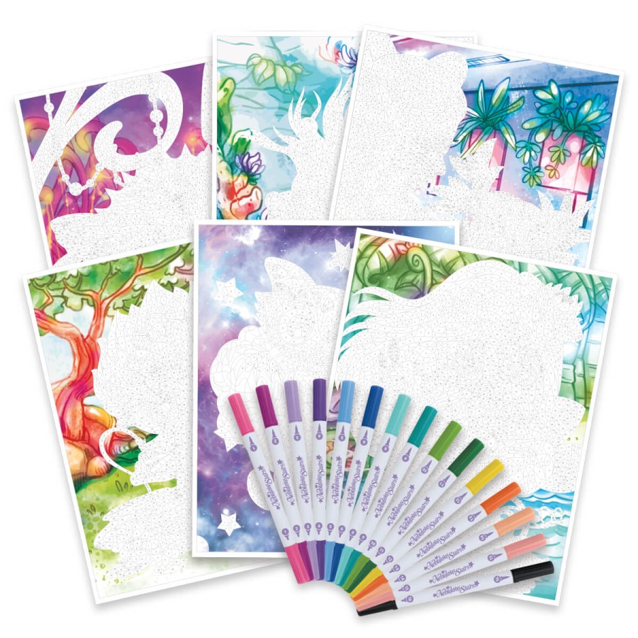Kreatywna kolorowanka z flamastrami Mystery 7+ / Nebulous Stars