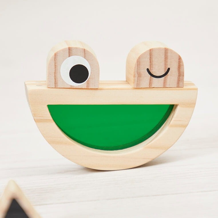 Klocki drewniane przeźroczyste kolorowe sensoryczne 12 m+ / Janod