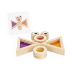 Klocki drewniane przeźroczyste kolorowe sensoryczne 12 m+ / Janod