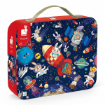 Puzzle w walizce Rakieta kosmiczna 54 elementy / Janod