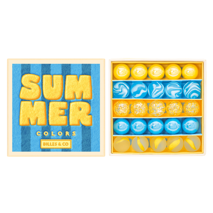Szklane kulki KOLORY LATA SŁOŃCE / Billes & Co