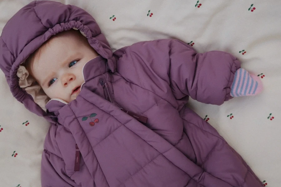 Rękawiczki bez palców Filla - cherry & stripe / Konges slojd