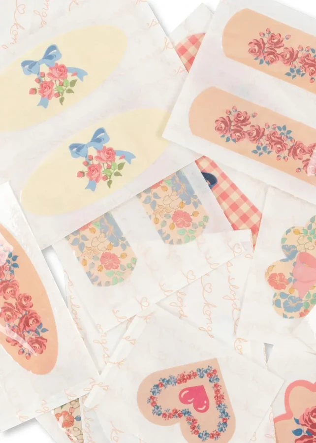 Zestaw plastrów Kiss and Comfort - pink mix / Konges slojd