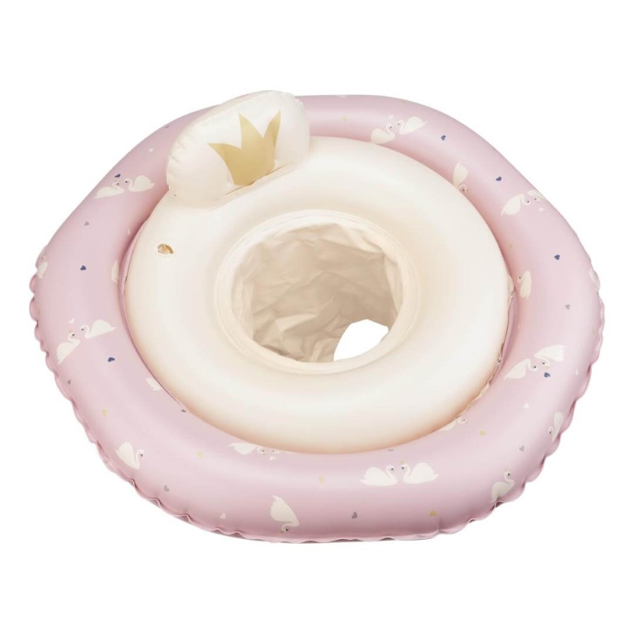 Koło do pływania Baby Rose Swan z siedziskiem / Vanilla Copenhagen