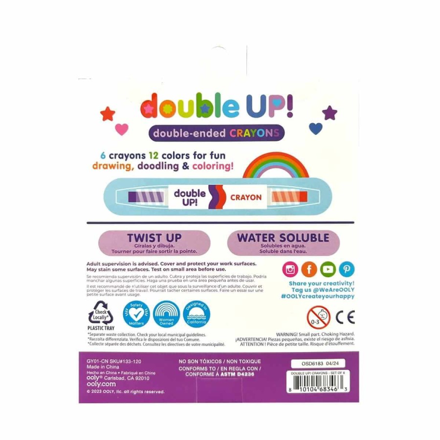 Dwustronne kredki Double Up, 6 szt. / Ooly