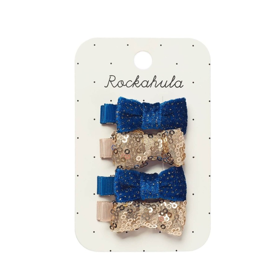 Spinki do włosów Sequin and Velvet Mini Bow / Rockahula Kids