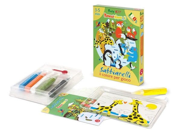 Magiczny Piasek do Kolorowania, Mini Kit, Świat Zwierząt, 3l+ / Sabbiarelli