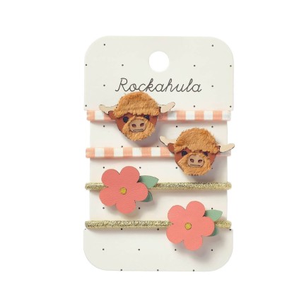 Gumki do włosów Hettie Highland Cow / Rockahula Kids