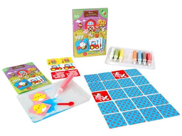 Magiczny Piasek do Kolorowania, Smart Kit Memory, Farma, 3l+ / Sabbiarelli