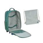 Plecak - walizka na kółkach 2w1 Little Gang, dark green / Lassig 