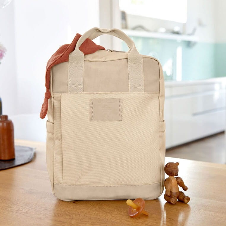 Plecak dla mam kwadratowy z akcesoriami Vividal Backpack humus / Lassig