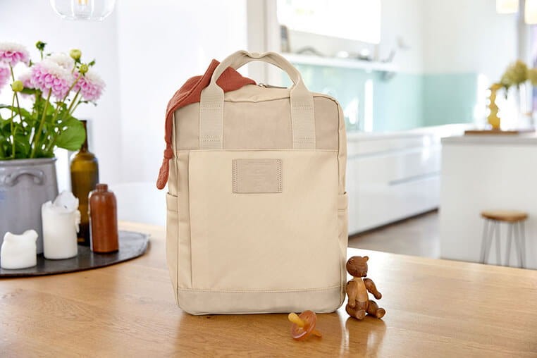 Plecak dla mam kwadratowy z akcesoriami Vividal Backpack humus / Lassig