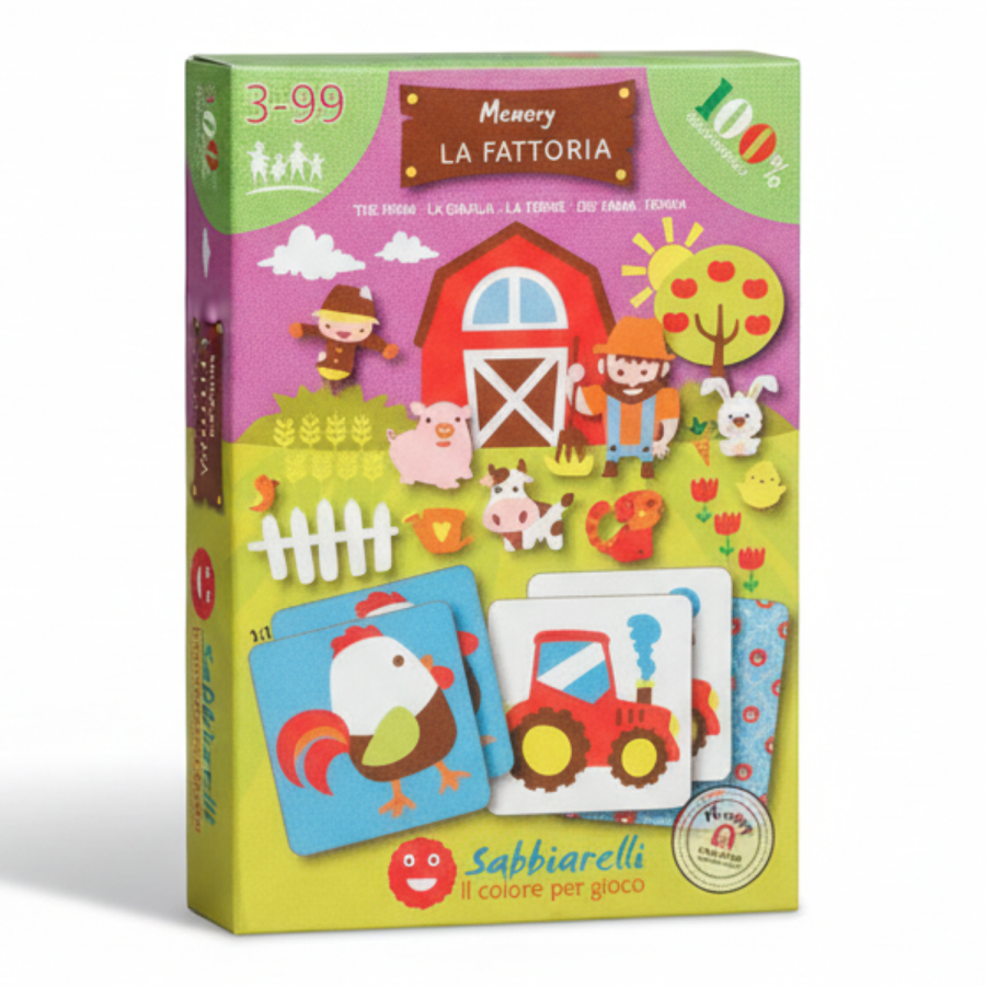 Magiczny Piasek do Kolorowania, Smart Kit Memory, Farma, 3l+ / Sabbiarelli