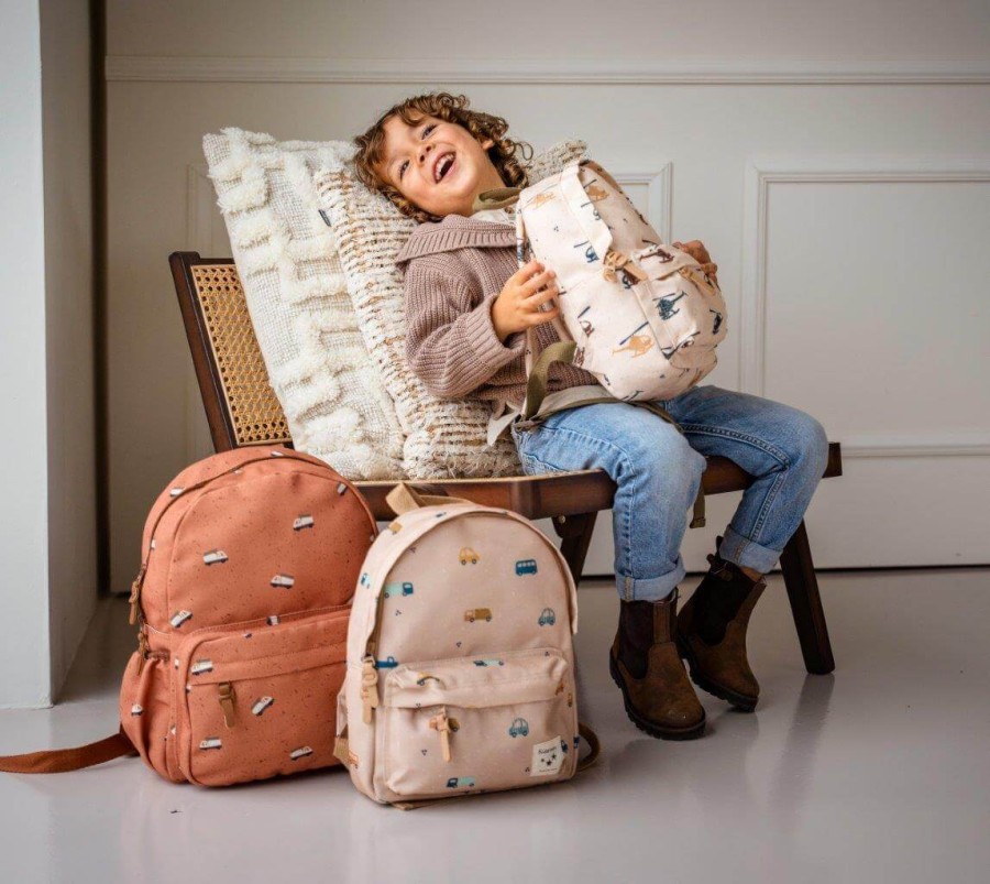 Plecak dla dzieci L Sweet Cars brown / KIDZROOM