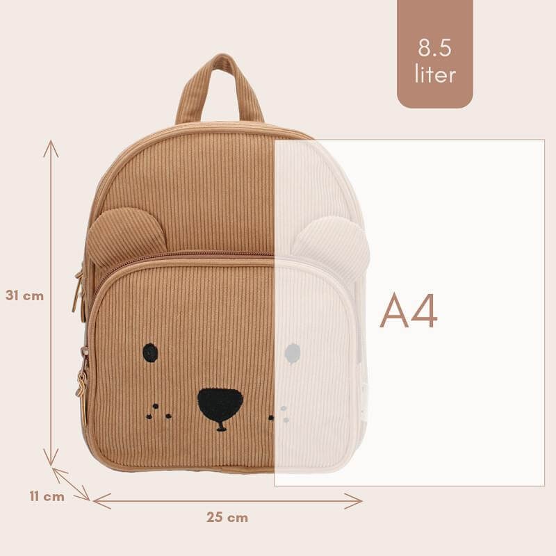 Plecak dla dzieci Beary Excited Brown / KIDZROOM