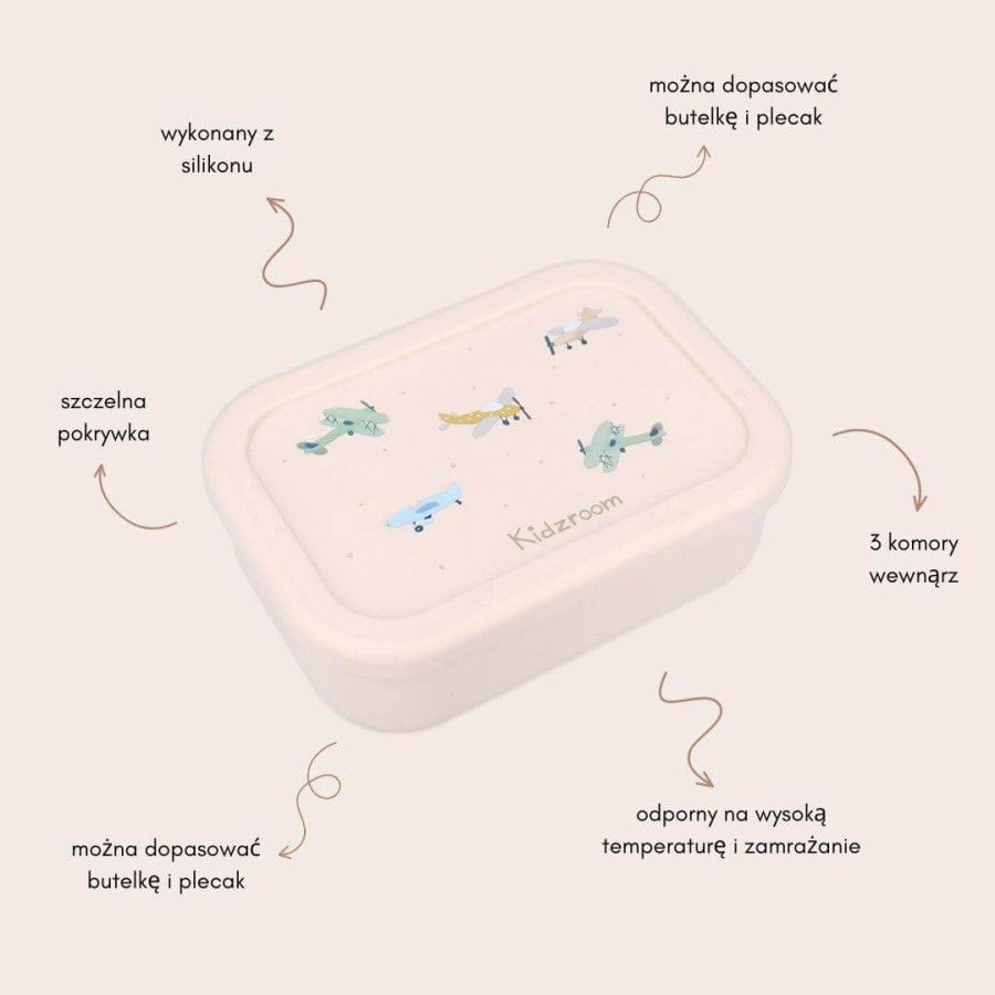 Lunchbox pojemnik silikonowy Small Aeroplane / KIDZROOM