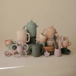 Silikonowa zastawa do herbatki - Blush / Mushie