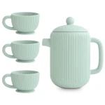 Silikonowa zastawa do herbatki - Cambridge Blue / Mushie