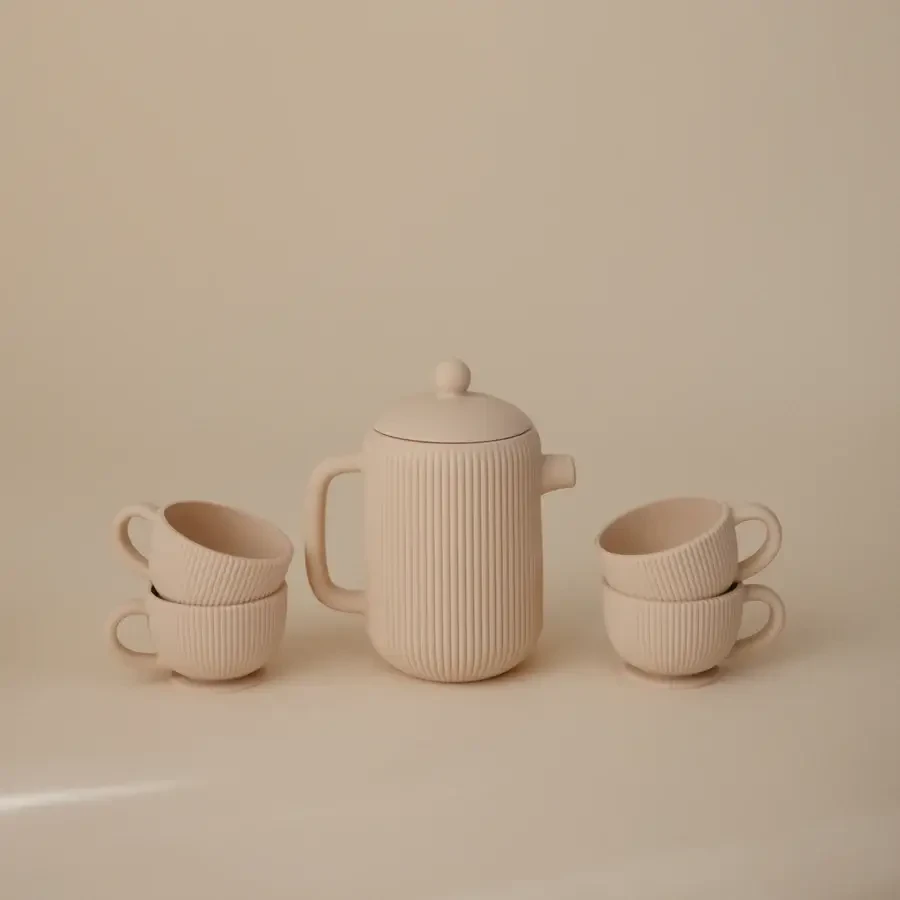 Silikonowa zastawa do herbatki - Shifting Sand / Mushie