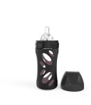 Butelka antykolkowa szklana 260 ml - czarna / Twistshake