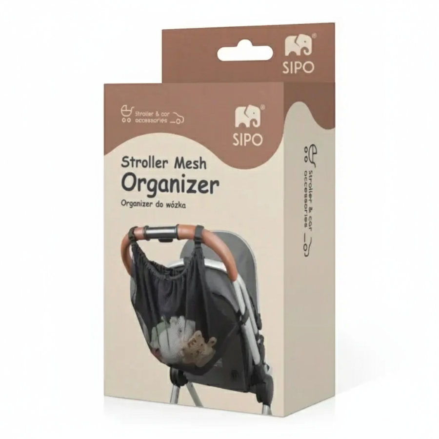 Siatkowy uniwersalny organizer do wózka – torba do przechowywania XL / SIPO