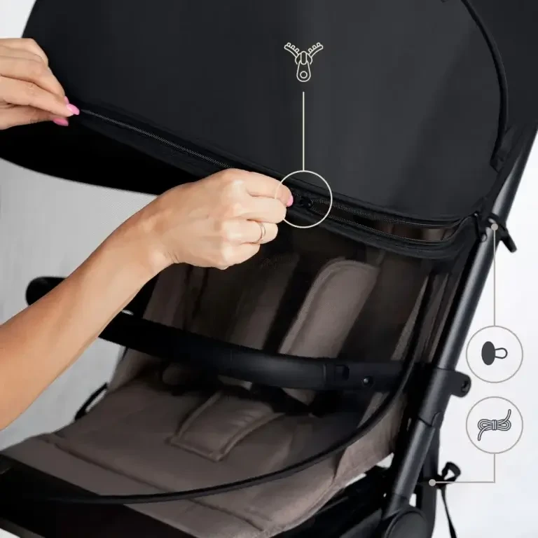 Moskitiera i osłona przeciwsłoneczna 2w1 do wózka, gondoli, nosidła / SIPO