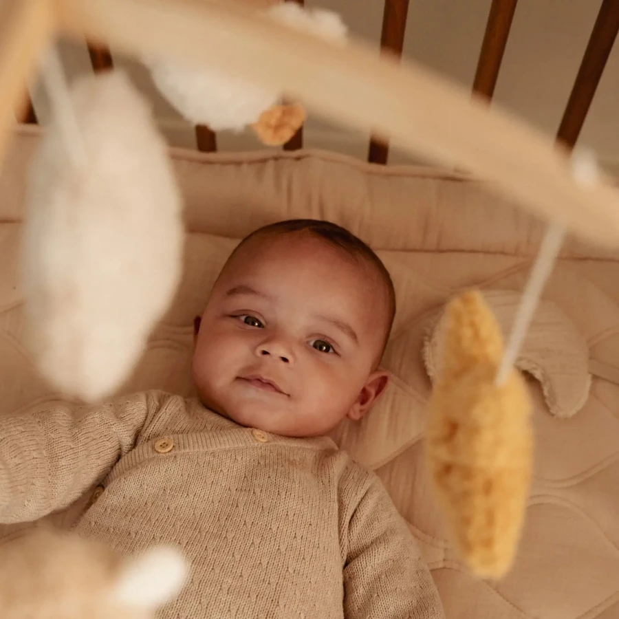 Drewniana karuzela do łóżeczka Newborn Naturals FSC / Little Dutch