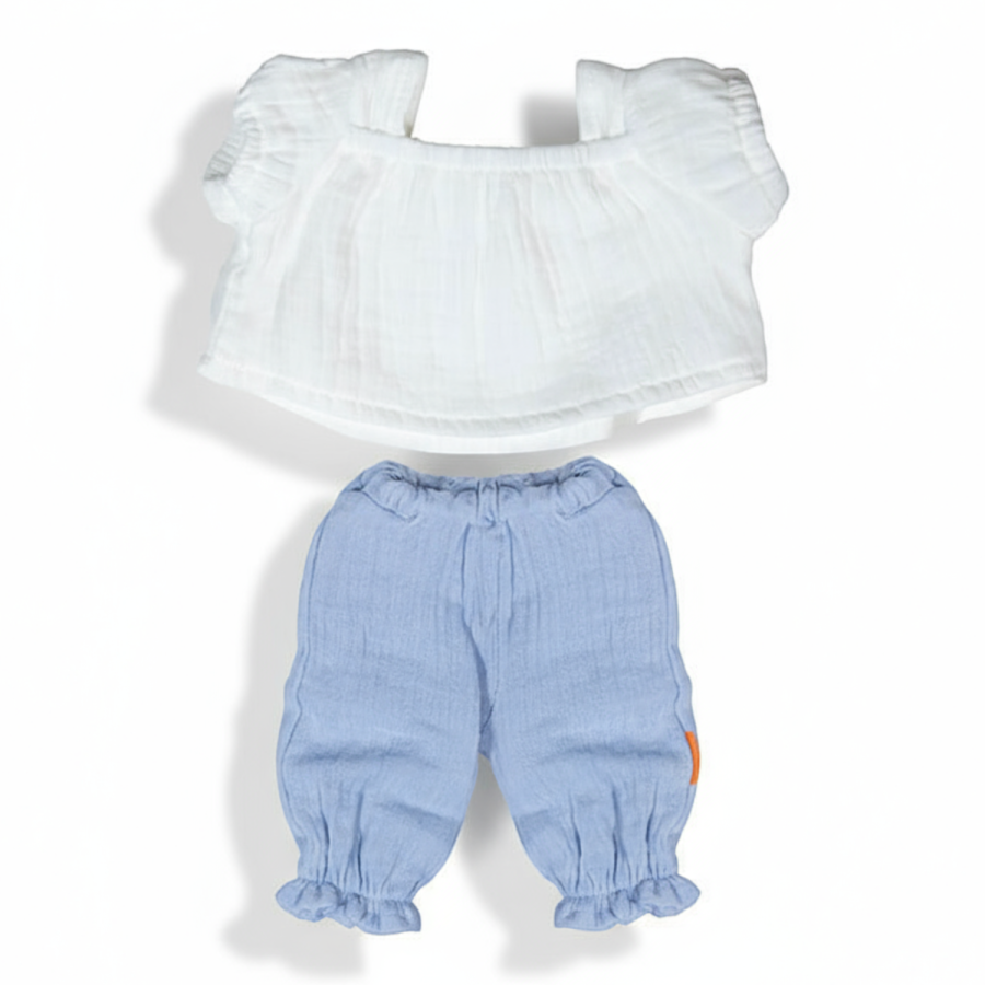 Spodnie i bluzka na ciepłą pogodę 38 cm / Miniland