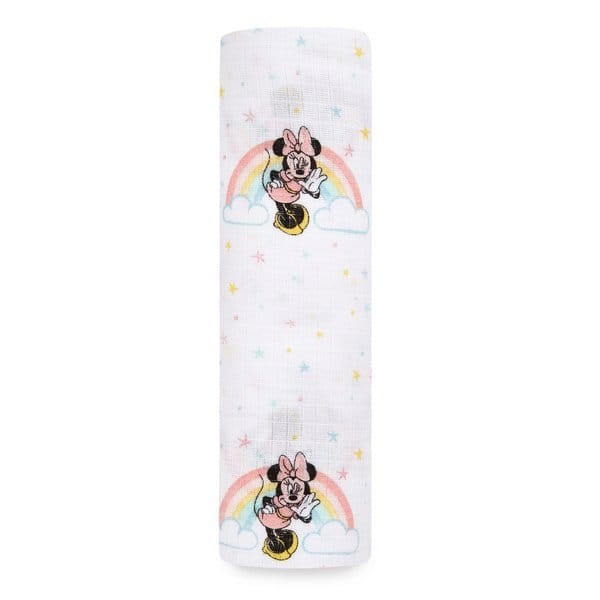 ESSENTIALS otulacz muślinowy 112cm x 112cm Minnie Rainbows / aden+anais