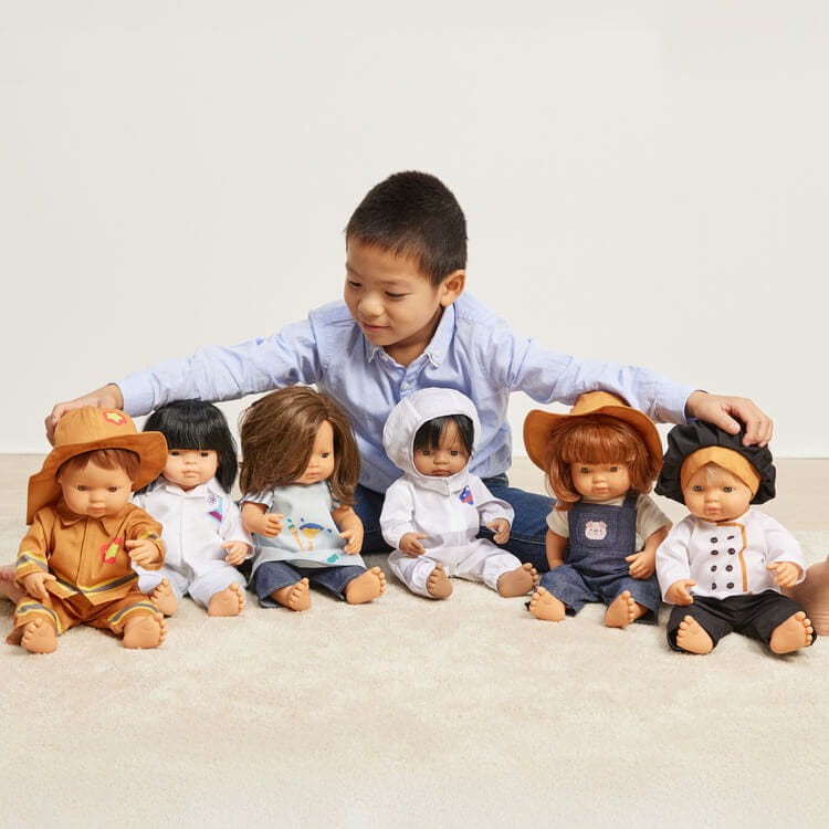 Strój farmera dla lalki Miniland 38cm / Miniland