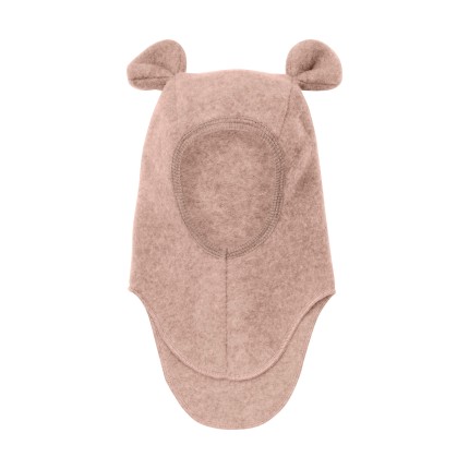 Kominiarka 100% wełny merino z uszkami misia - Mahogany Rose, 4-6Y / HUTTEliHUT