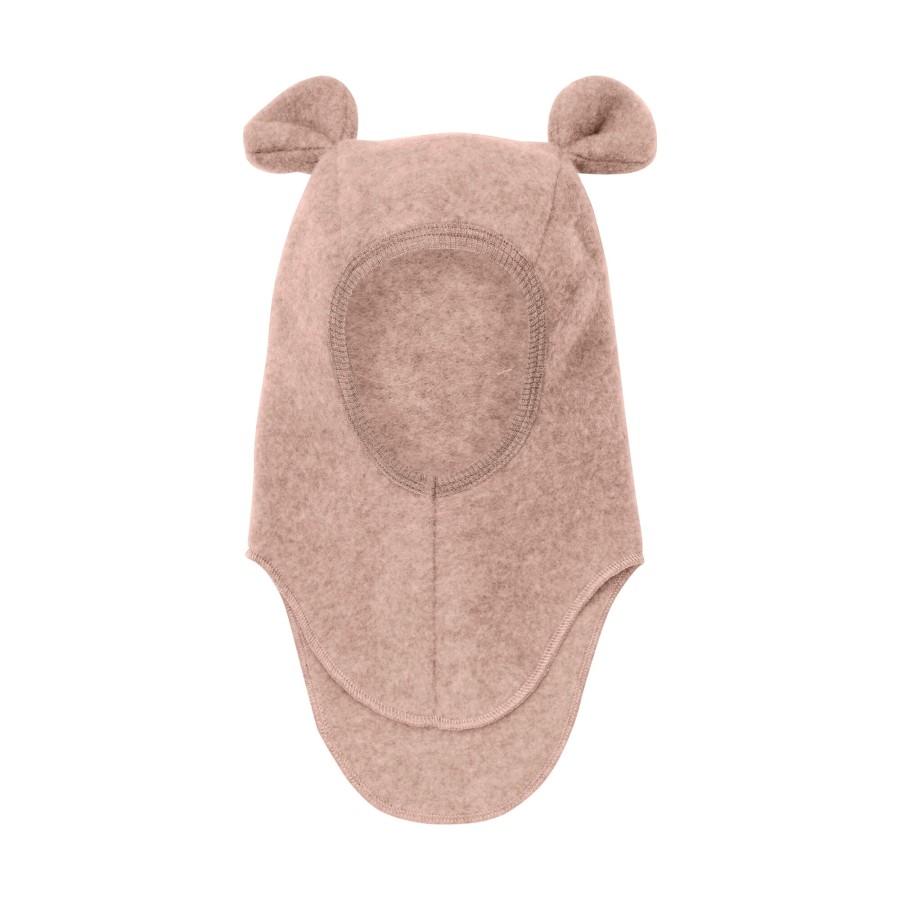 Kominiarka 100% wełny merino z uszkami misia - Mahogany Rose / HUTTEliHUT