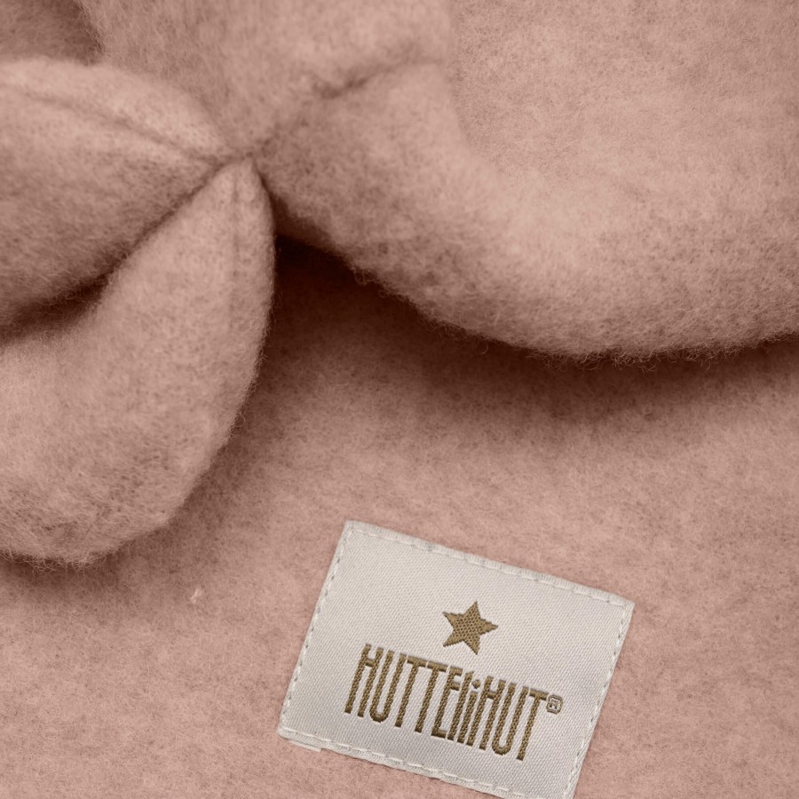 Kominiarka 100% wełny merino z uszkami misia - Mahogany Rose / HUTTEliHUT