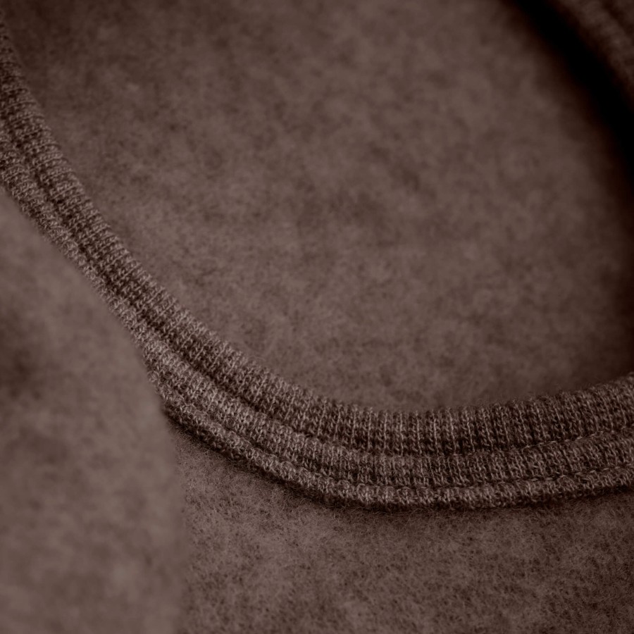 Kominiarka 100% wełny merino z uszkami królika - Brown Melange / HUTTEliHUT