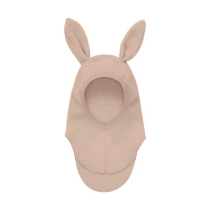 Kominiarka 100% wełny merino z uszkami królika - Mahogany Rose / HUTTEliHUT