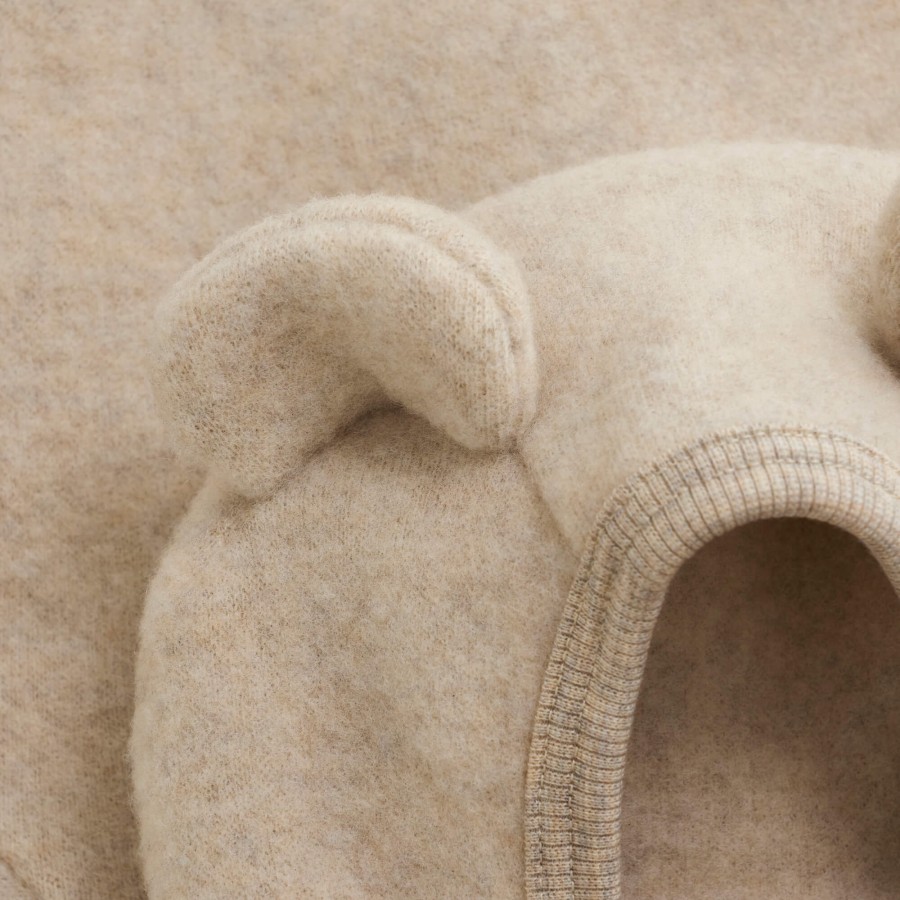 Kurtka 100% wełny merino - Camel Melange / HUTTEliHUT