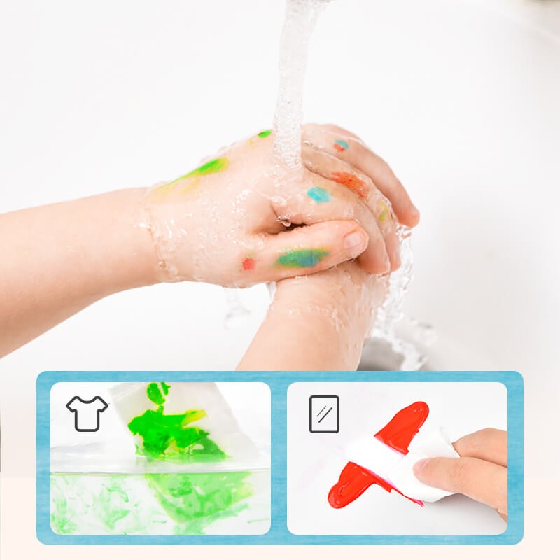 Farby do malowania palcami - 12 kolorów / Mideer