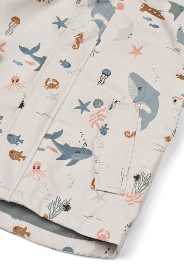 Komplet przeciwdeszczowy Pedia - sea creature, sandy / Liewood