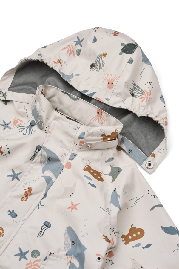 Komplet przeciwdeszczowy Pedia - sea creature, sandy / Liewood