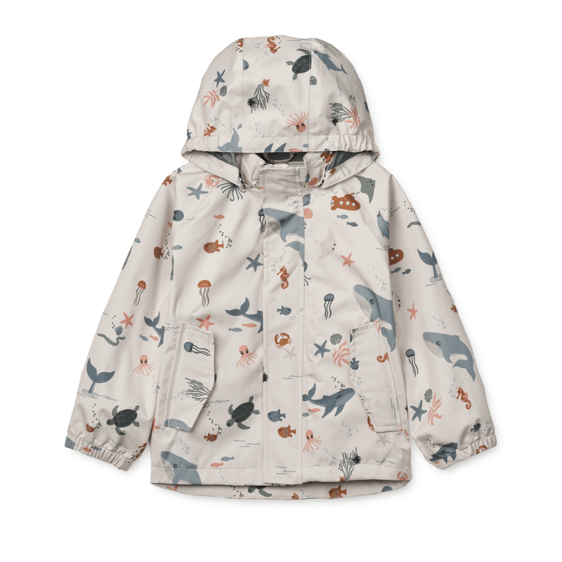 Komplet przeciwdeszczowy Pedia - sea creature, sandy / Liewood