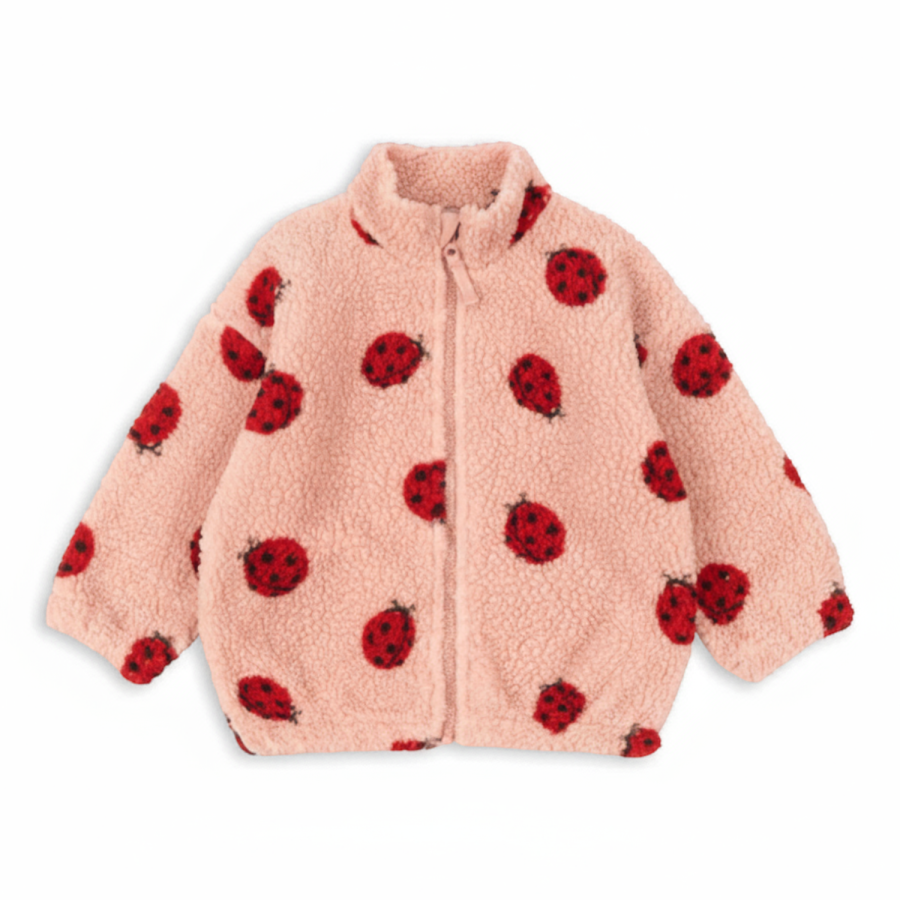 Kurtka pluszowa Jody - ladybug pink / Konges slojd